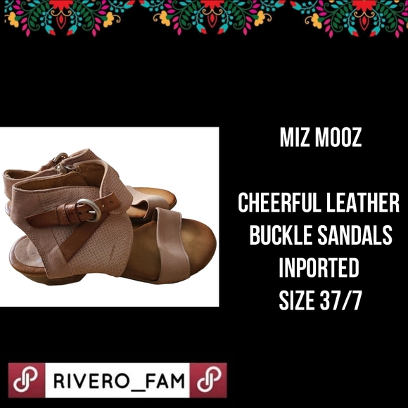 MIZ MOOZ | LEATHER BUCKLE SANDALS | SIZE 37 [6.5 - 7] - Picture 1 of 14